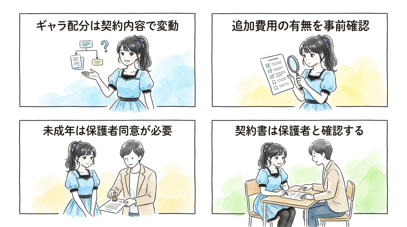 ギャラ配分や費用負担の実態として確認しておくべきこと