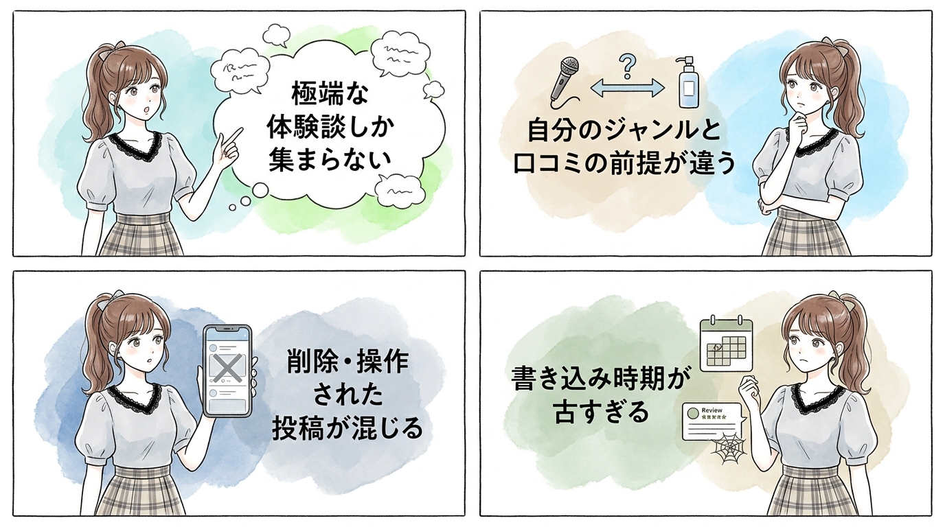 ネットの口コミだけを信じた人が後悔しやすいパターン