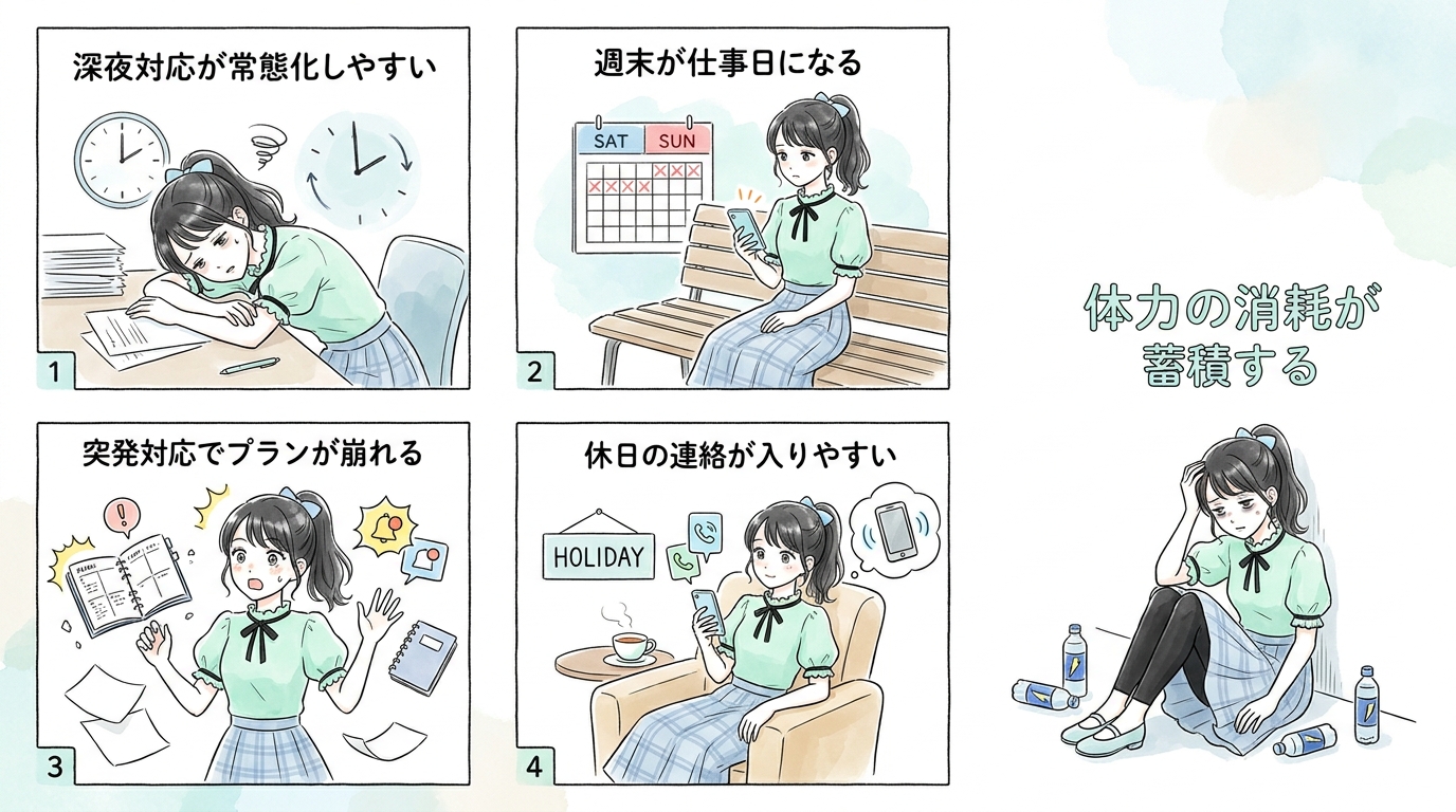 マネージャー職は芸人との距離が近い分、生活リズムが崩れやすい