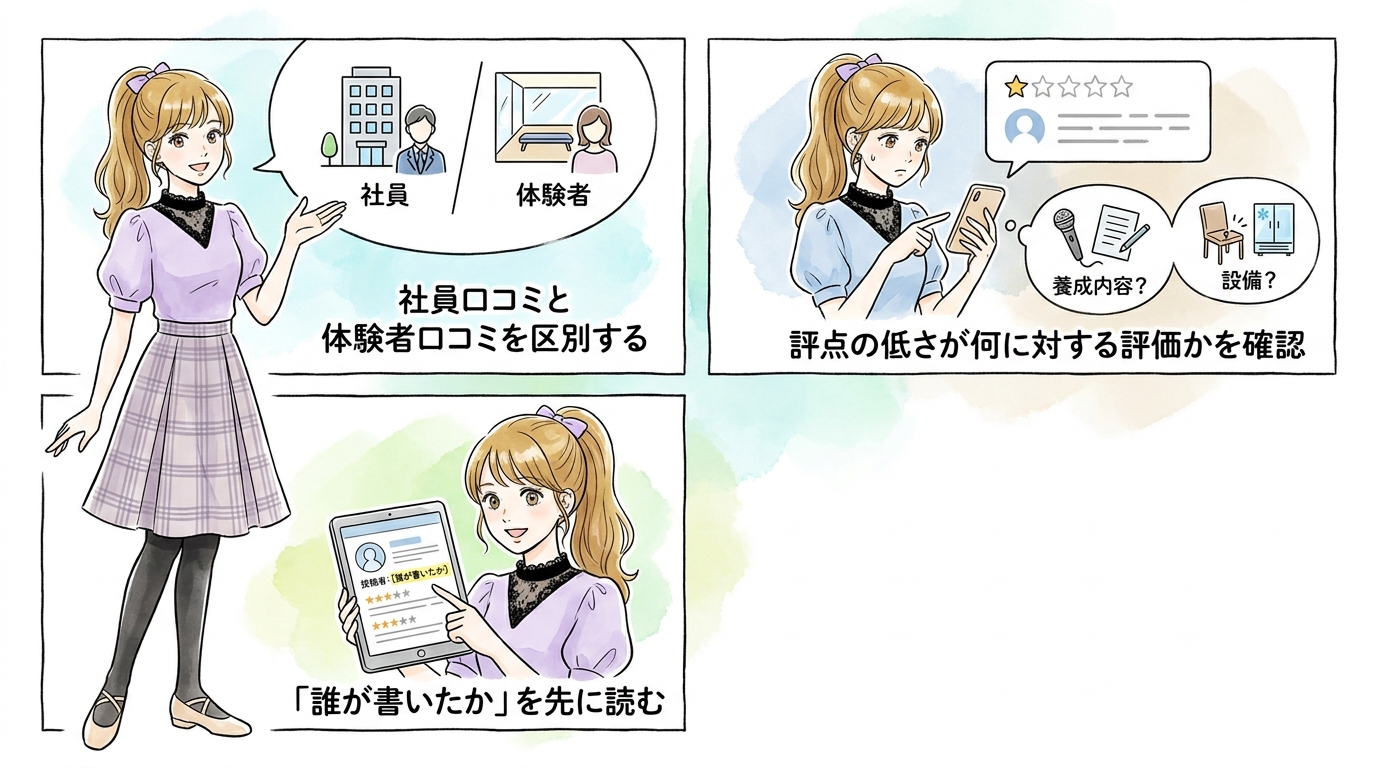 「事務所の評判」と「養成所の評判」は別物だと気づいていない