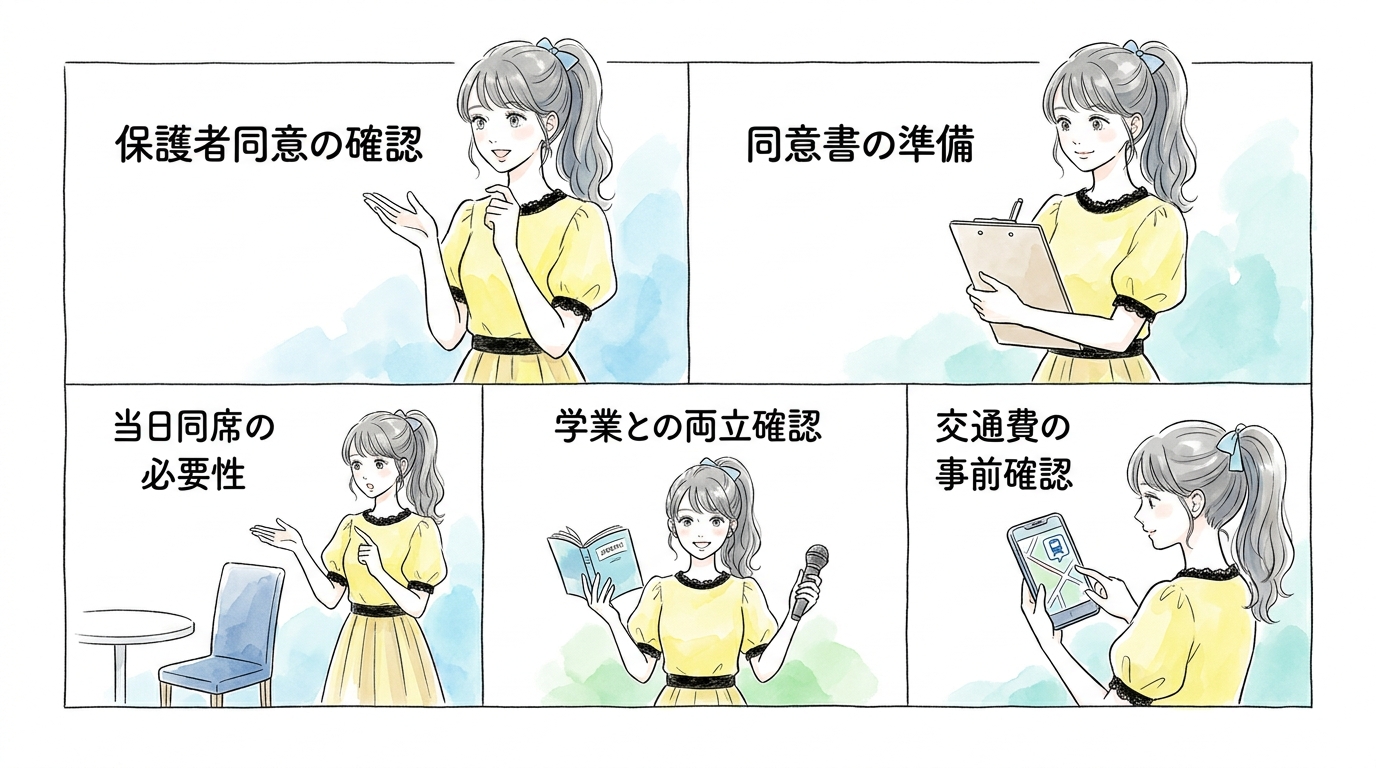 保護者同意が必要なケースと、当日の同席・書類準備で見落としやすい手続き