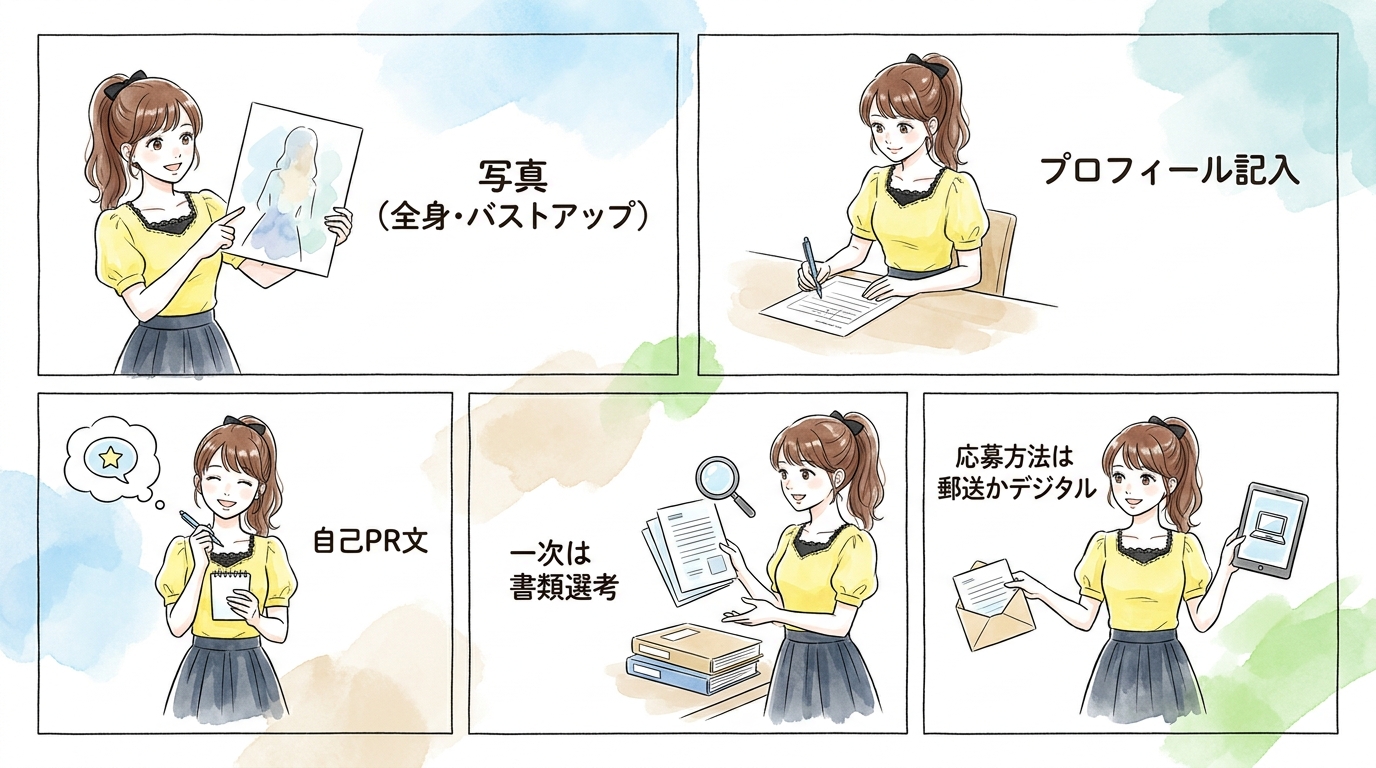 公式オーディションの応募手順と審査の流れを整理しておく