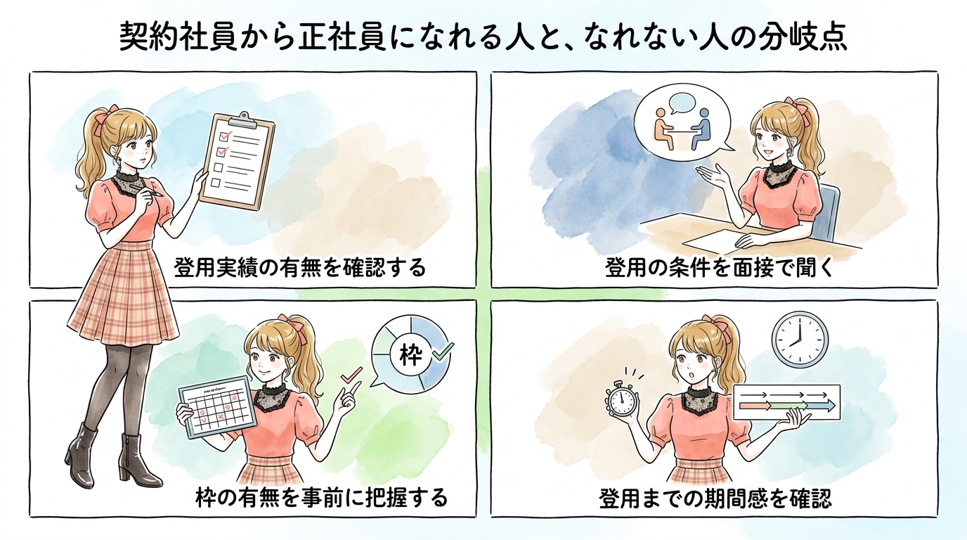 契約社員から正社員になれる人と、なれない人の分岐点