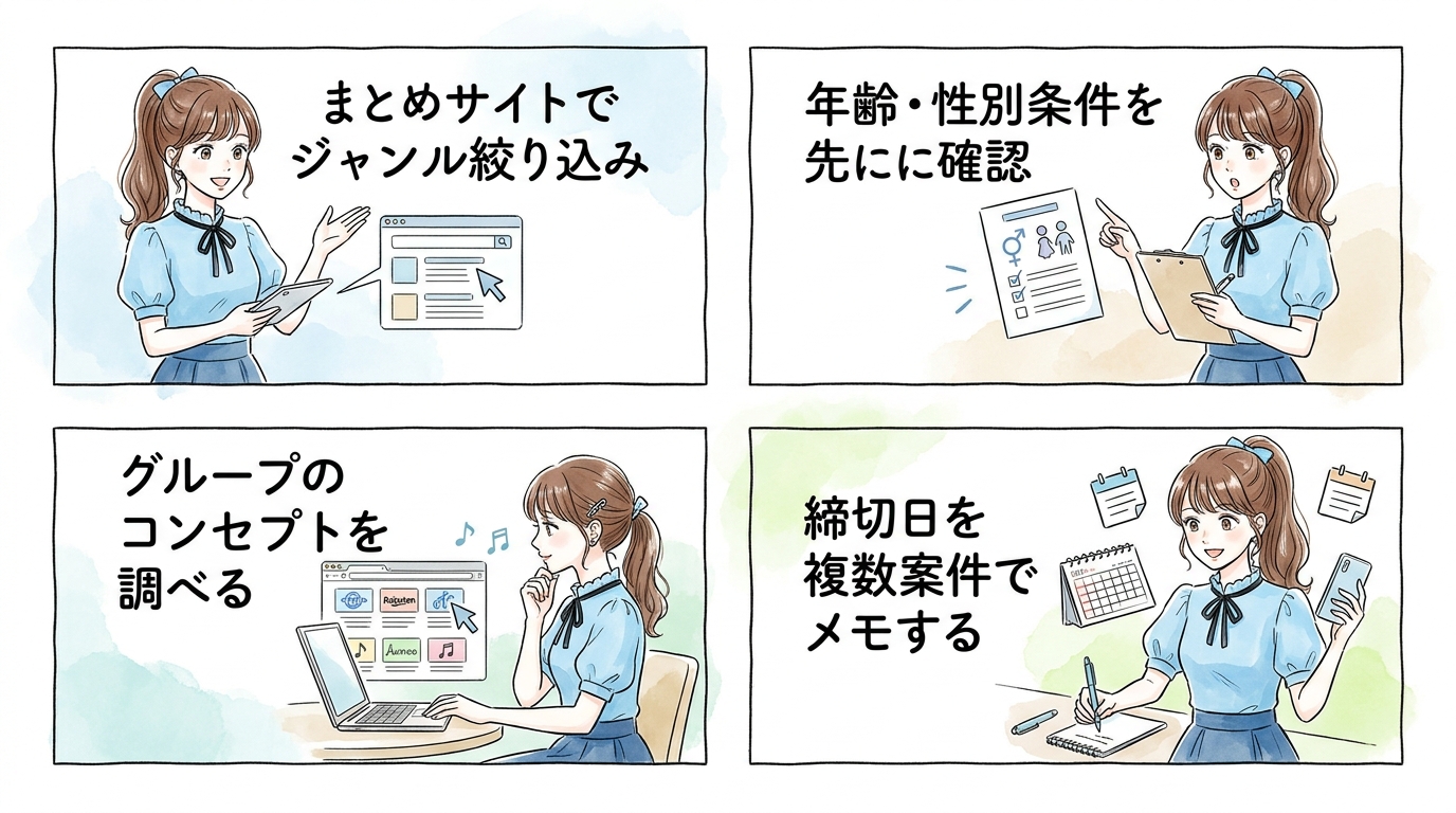 女性アイドルを目指すなら見ておきたい募集先と条件