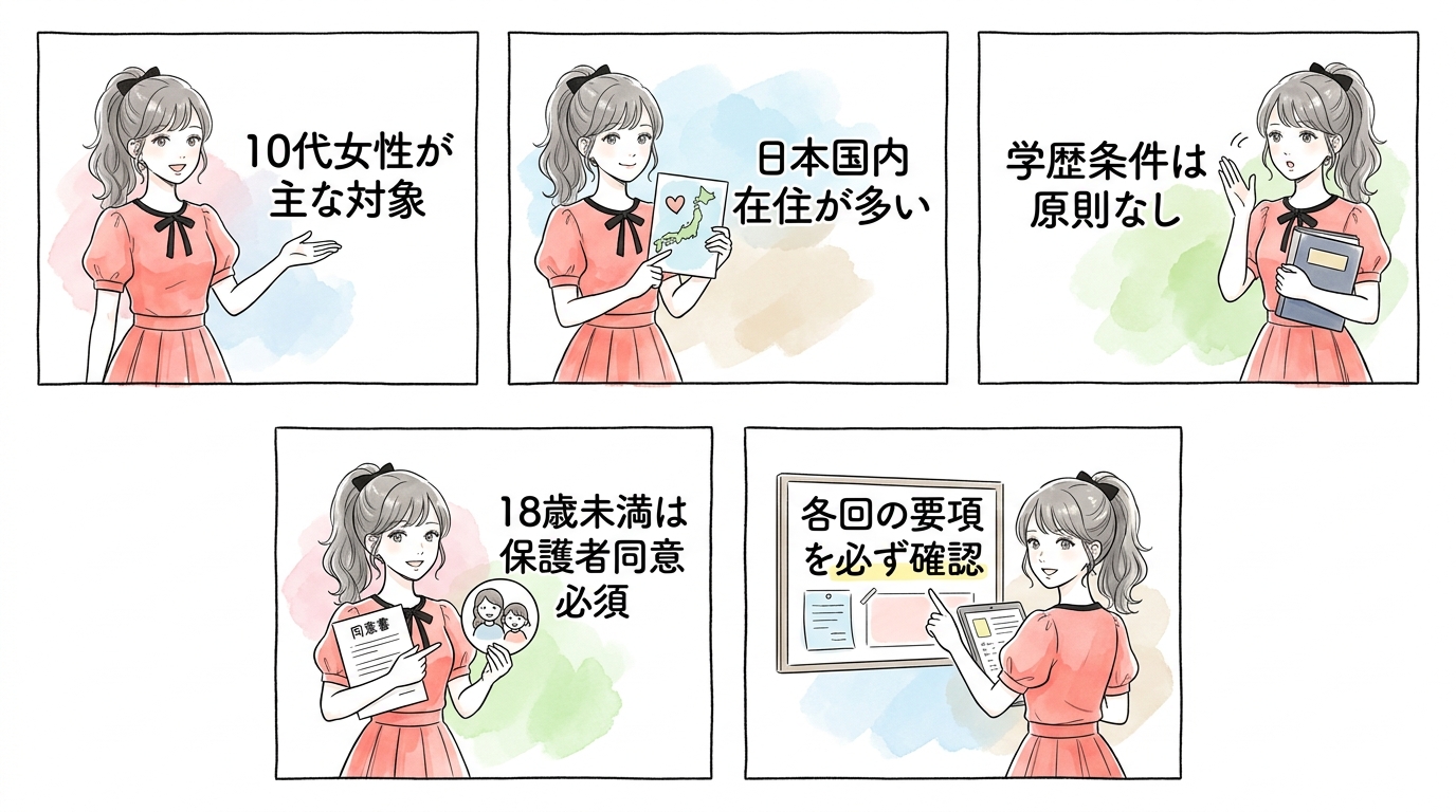年齢・国籍・学歴など、過去回から見えてくる応募資格の傾向