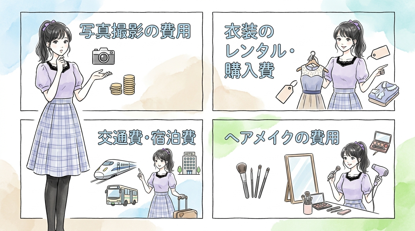 無料エントリーでも発生しやすい衣装・交通・写真の実費