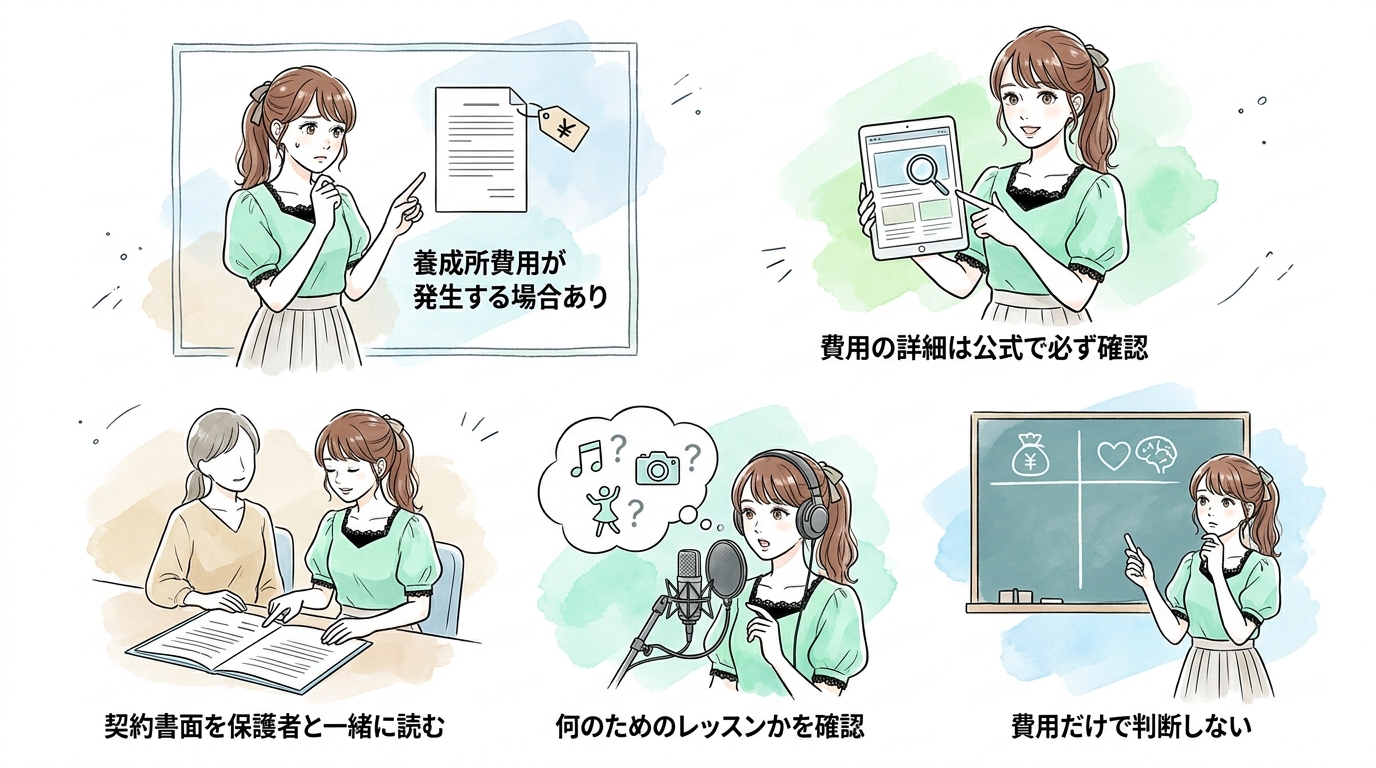 育成体制と費用負担の実情が他事務所と異なる