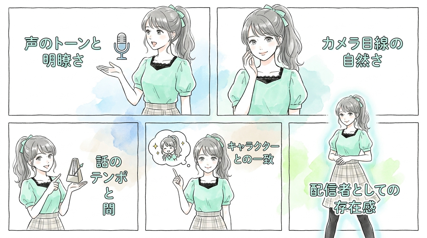 自己PR動画で審査員が実際に確認している項目
