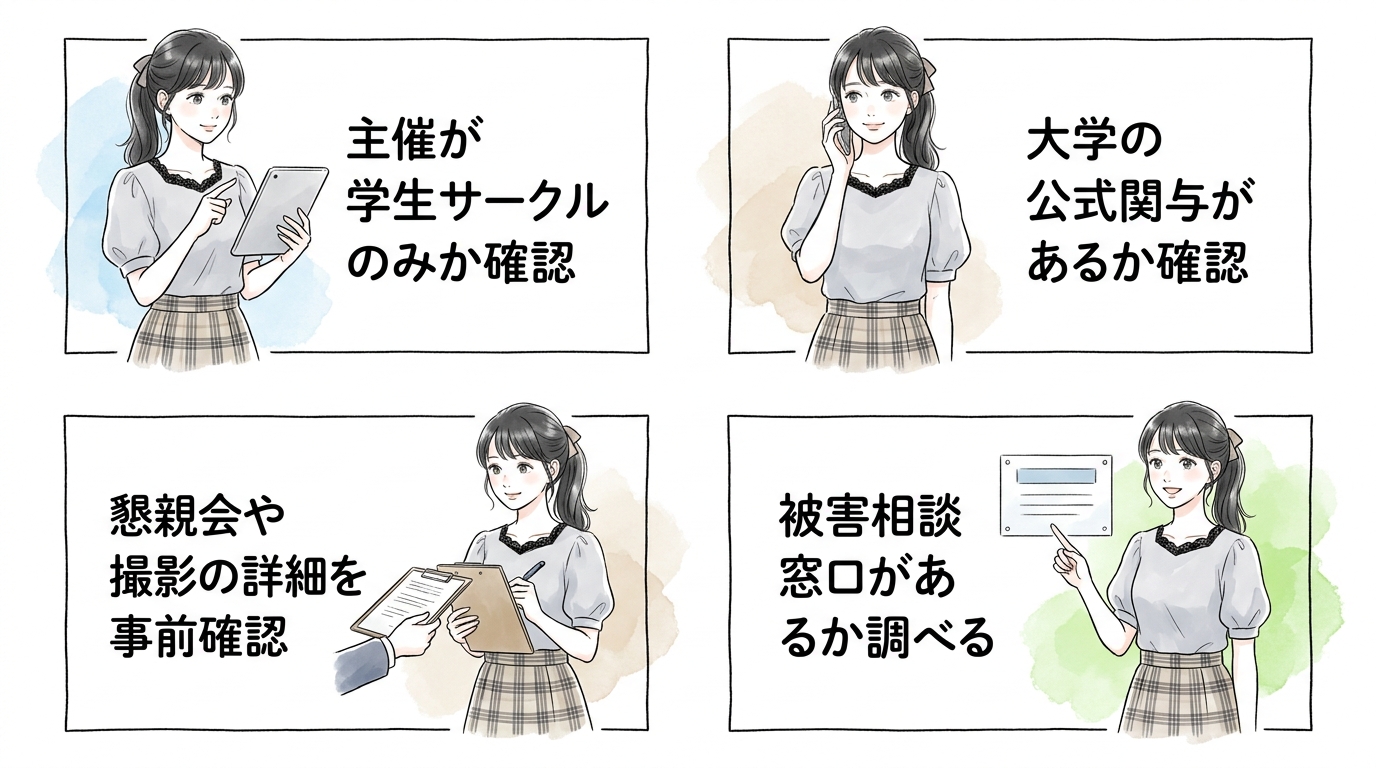 運営サークルによる候補者へのハラスメント型トラブル