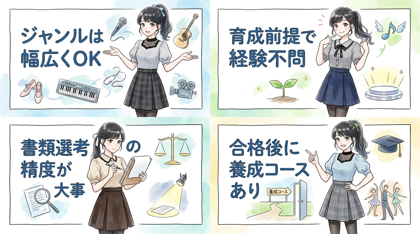 大手プロダクションの公募オーディションが向いている人の条件
