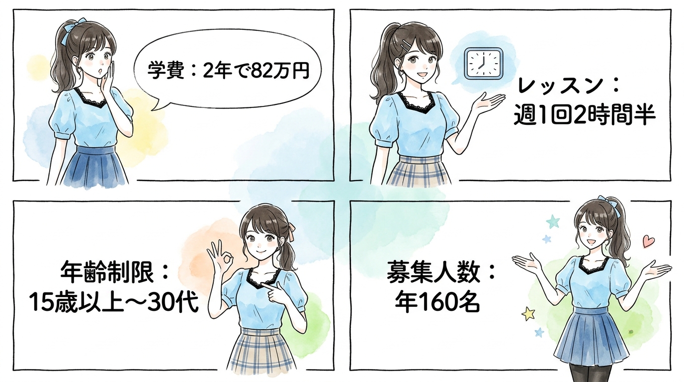 学費の総額を他大手養成所と並べたときに見えてくる費用対効果