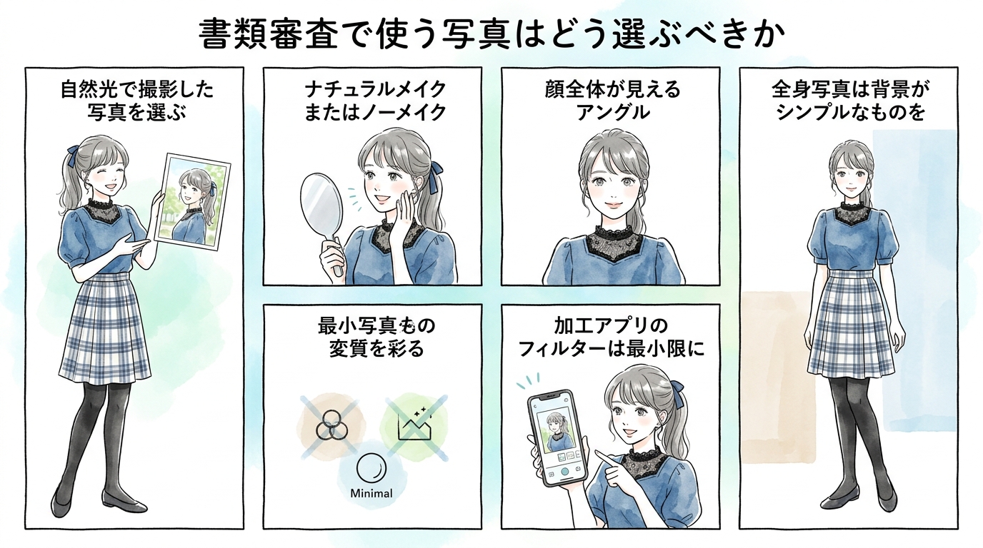 書類審査で使う写真はどう選ぶべきか