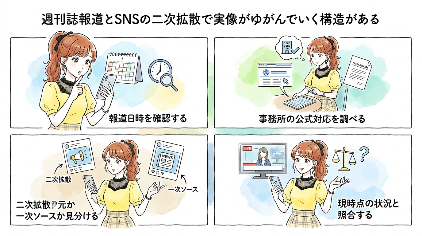 週刊誌報道とSNSの二次拡散で実像がゆがんでいく構造がある