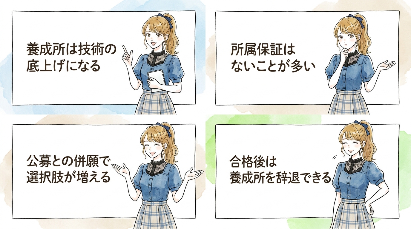 養成所と公募オーディションを併願すべき理由